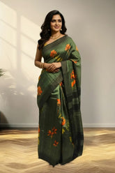 Green tusser Saree