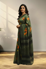 Green tusser Saree