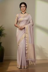 Light onion pink organza saree