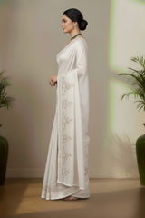 White organza saree