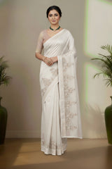 White organza saree