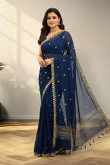 Blue Georgette saree