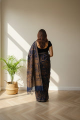 Tusser cotton , hand loom saree