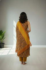 Brown Cotton kurti material