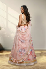 Peach Lehanga
