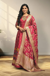 Raw Silk Long Gown