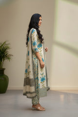 White cotton kurti dress material