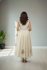 Cream Kota Cotton kurti material