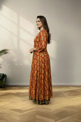 Maroon kurti set cotton