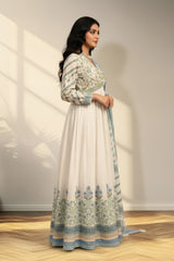 White Long one piece kurti