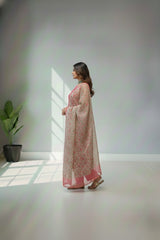 Pink Chanderi silk kurti material