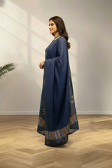 Slit neckline Cotton kurti set
