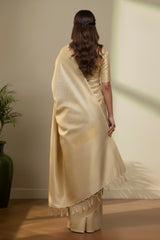 Yellow Banarasi saree