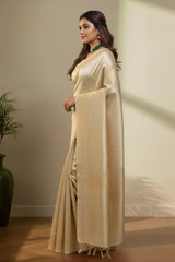 Yellow Banarasi saree