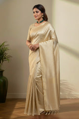 Yellow Banarasi saree