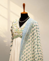 White Long one piece kurti
