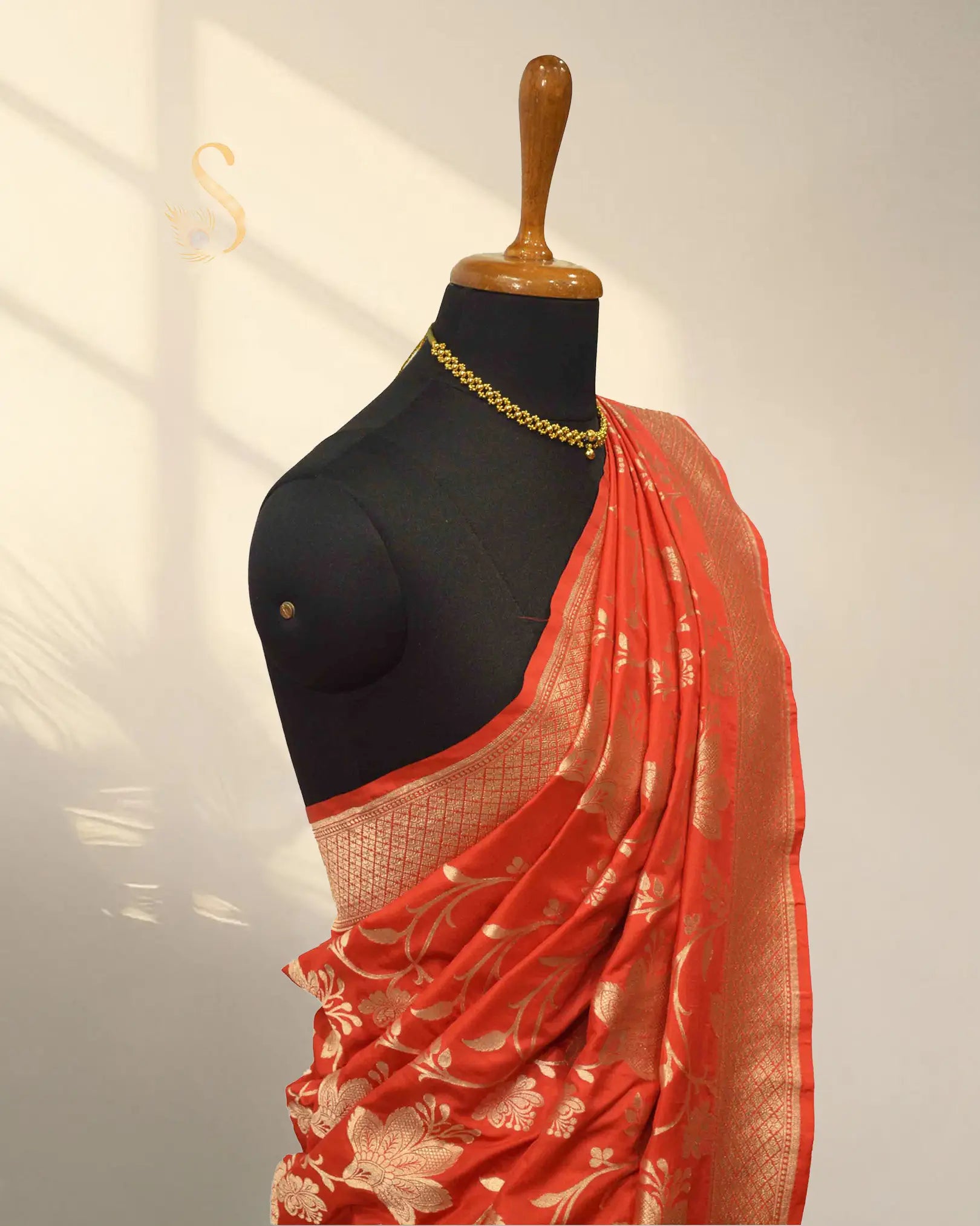 Red Banarasi saree