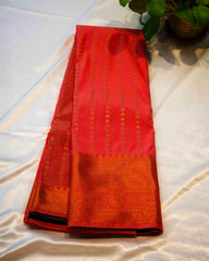 Pink semi kanchi silk saree