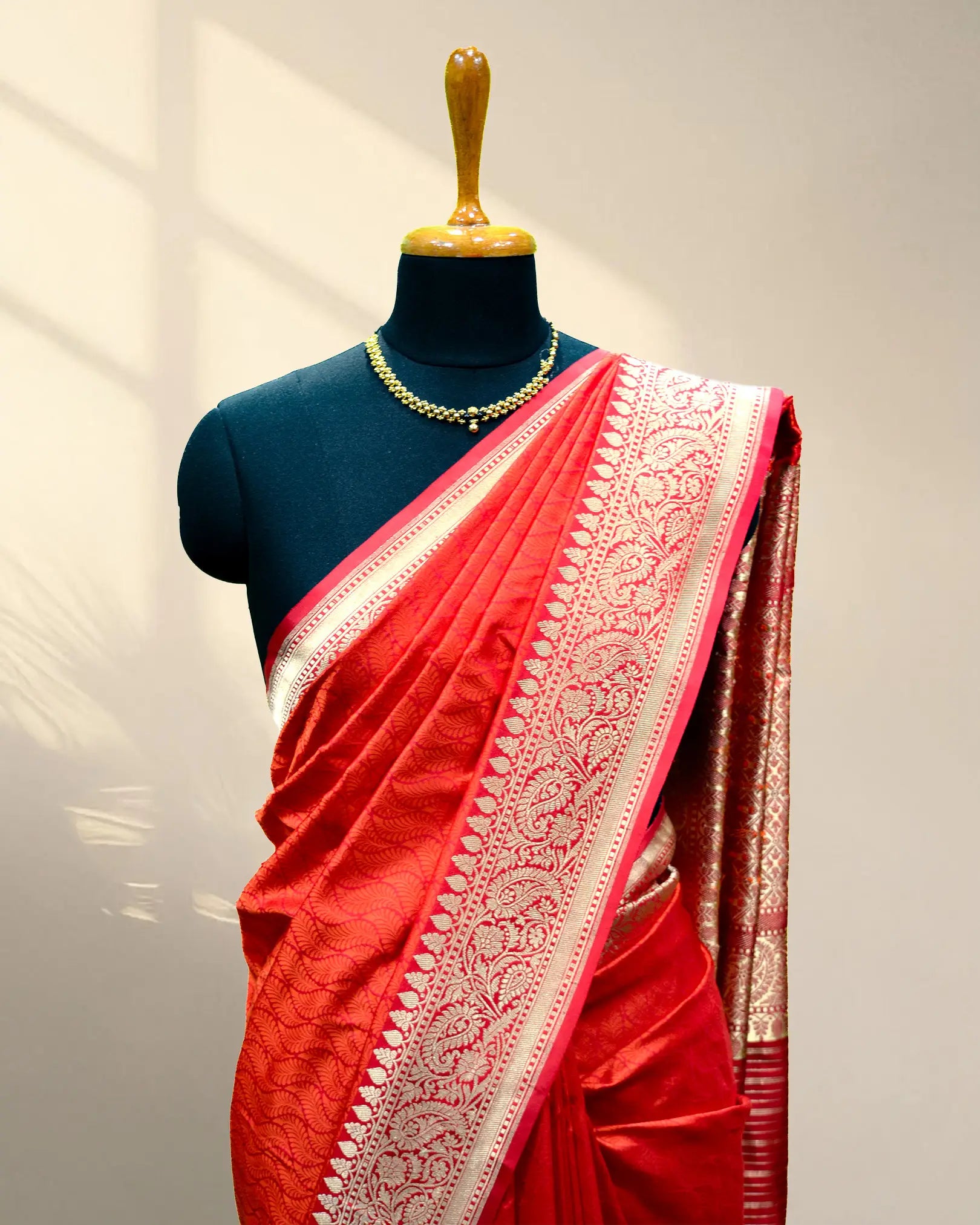 Red Banarasi saree