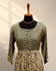 Mustard Blend Long Kurti