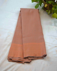 Rose gold semi kanchi silk saree
