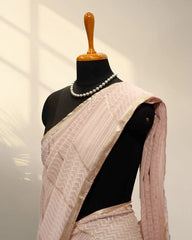 Pastel pink Georgette Saree