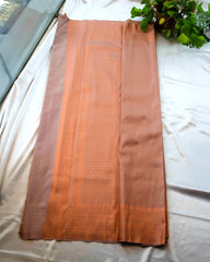 Rose gold semi kanchi silk saree