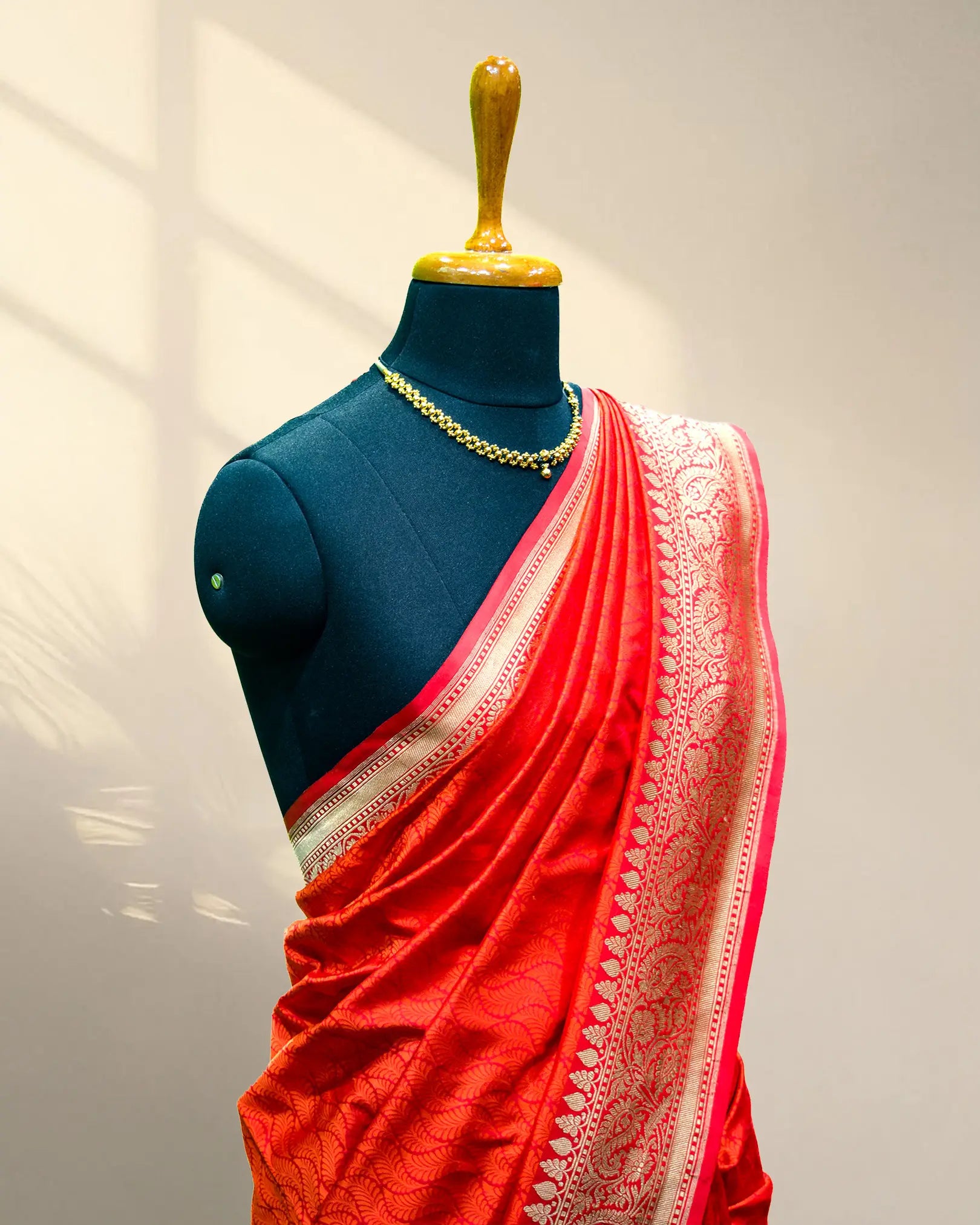 Red Banarasi saree
