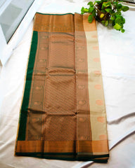 Cream sandel semi kanchi sikl saree
