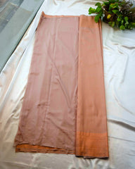 Rose gold semi kanchi silk saree