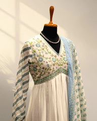 White Long one piece kurti