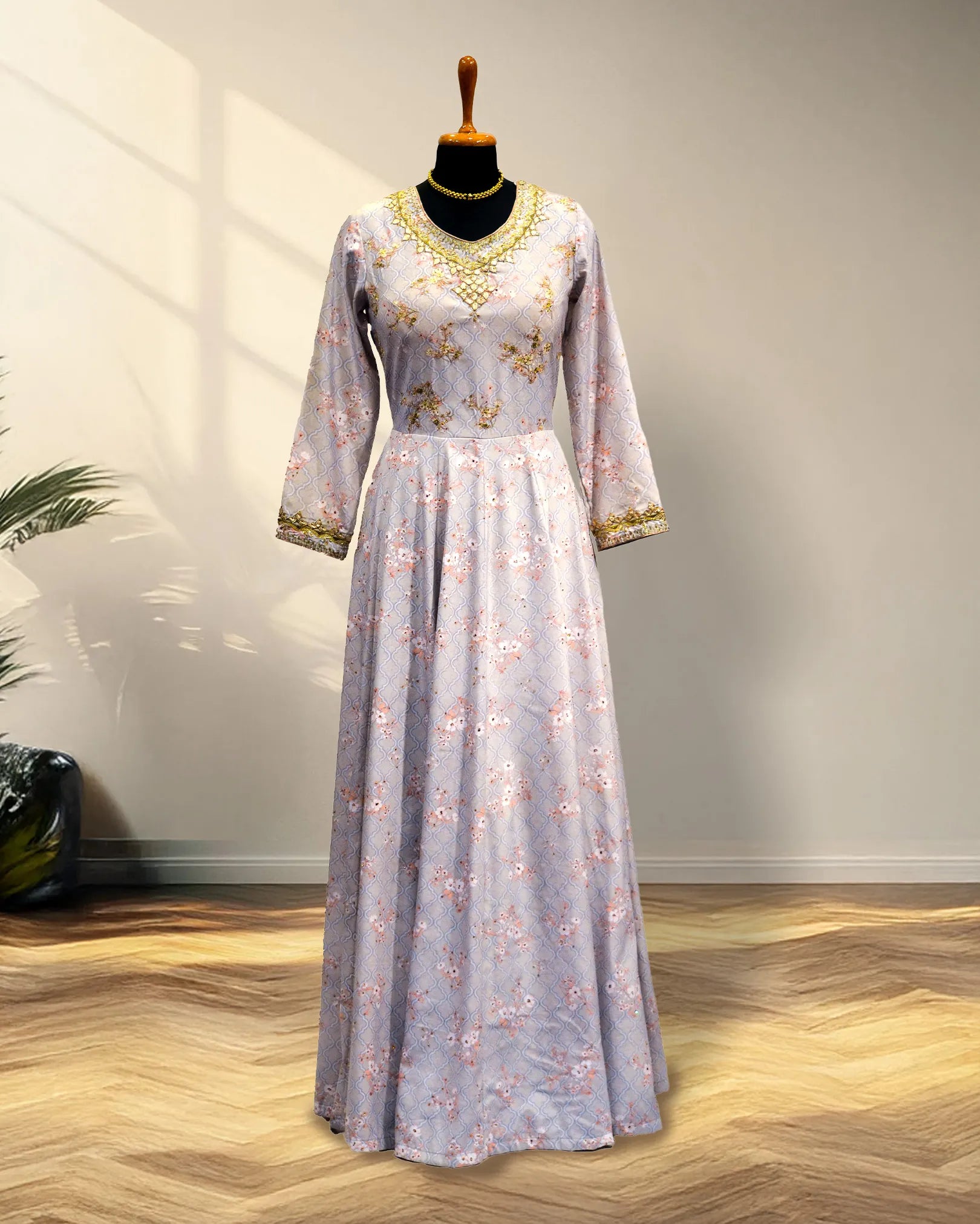 Pastel Lavender Long Gown