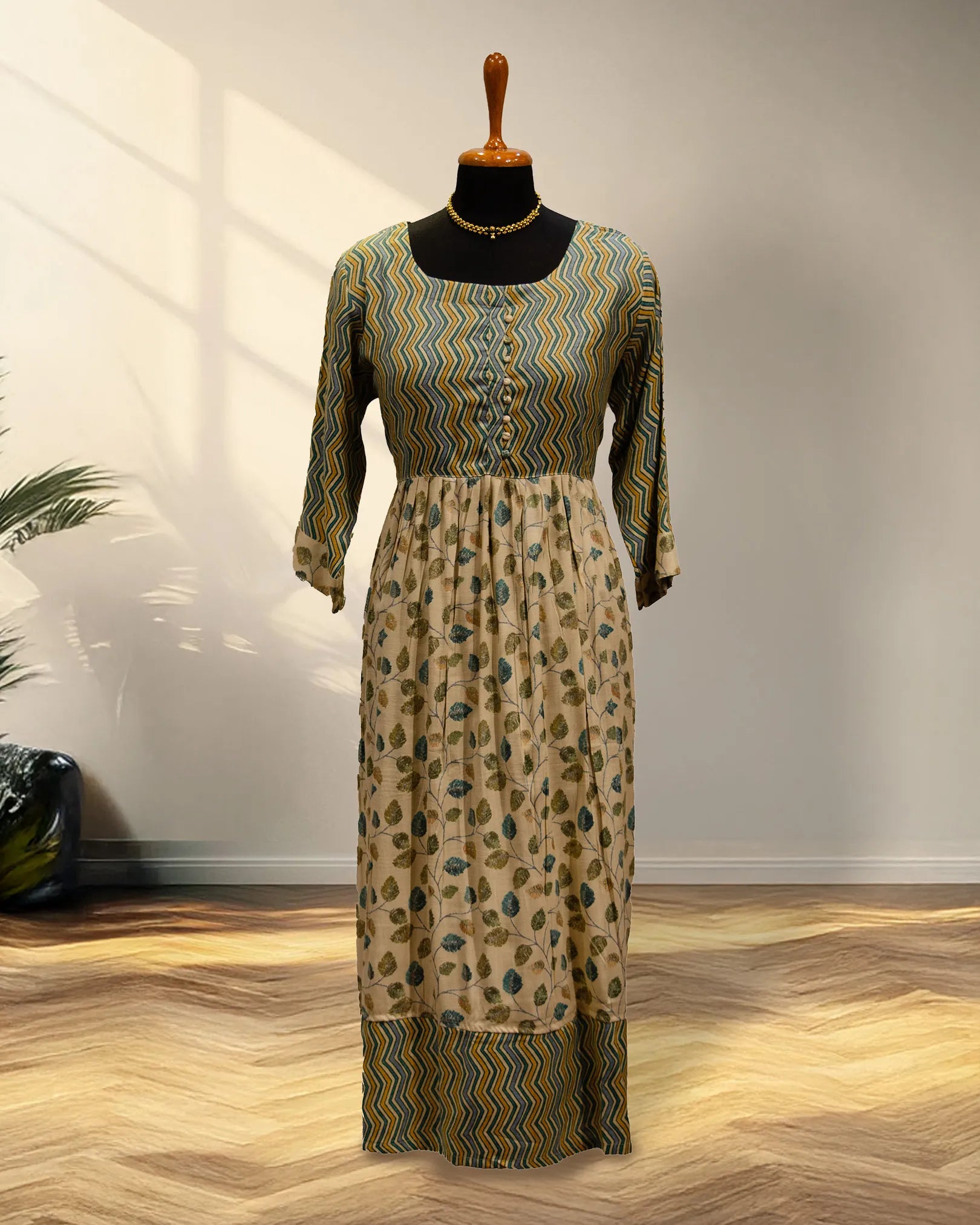 Mustard Blend Long Kurti
