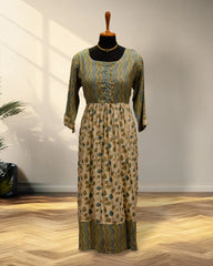 Mustard Blend Long Kurti