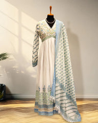 White Long one piece kurti