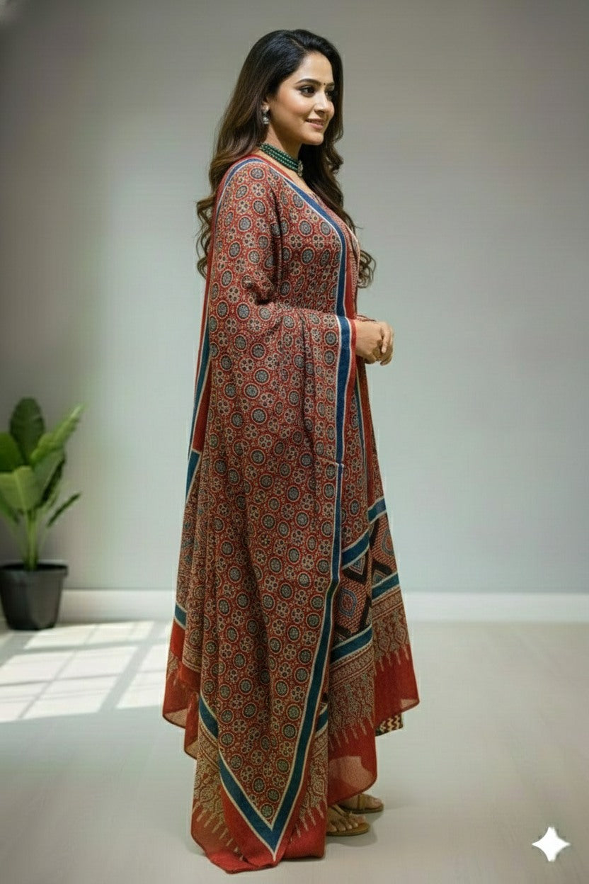 Soft cotton crape with mutipel colour kurti material