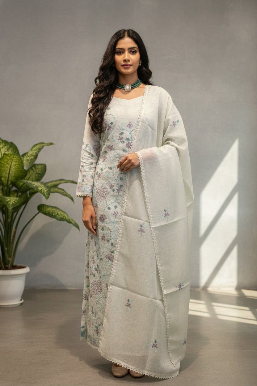 White Kota cotton kurti material