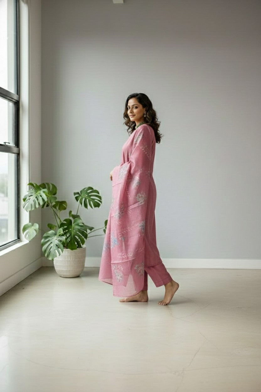 Magenta Rayon cotton