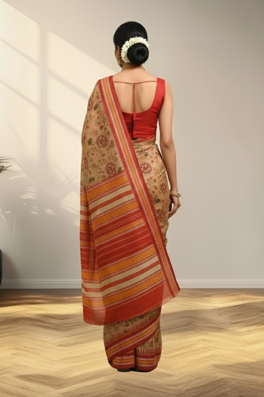 Sand Tusser  Saree