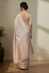 Light onion pink organza saree