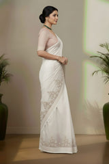White organza saree