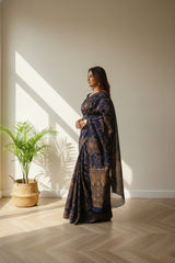 Tusser cotton , hand loom saree