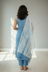 Blue cotton kurti material