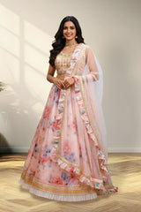 Peach Lehanga