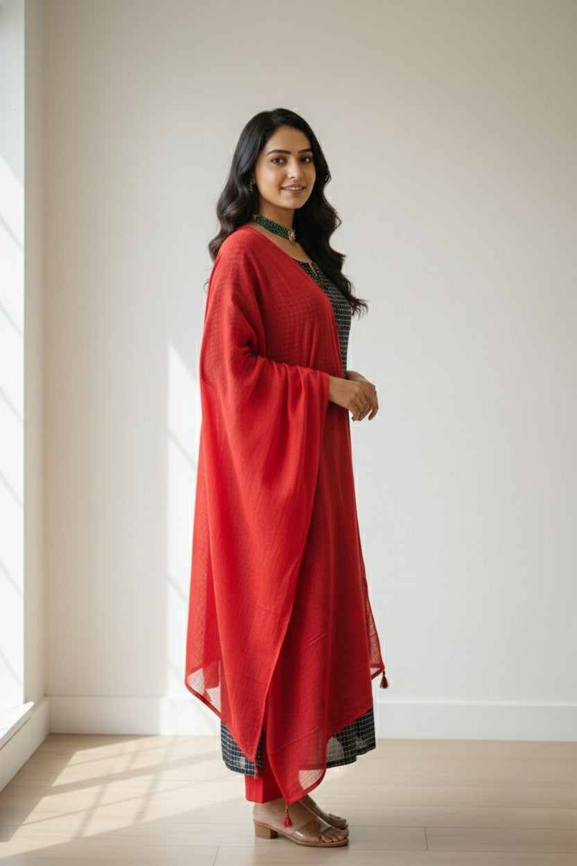 Cotton checks kurti material