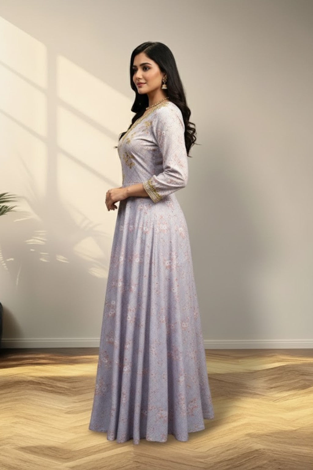 Pastel Lavender Long Gown