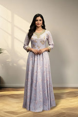 Pastel Lavender Long Gown