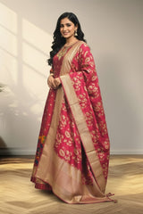 Raw Silk Long Gown