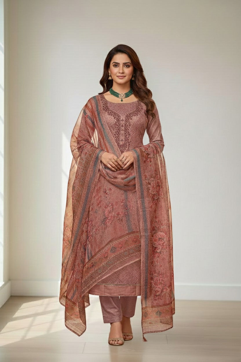 Cotton strips and geometric shape motifs  kurti material