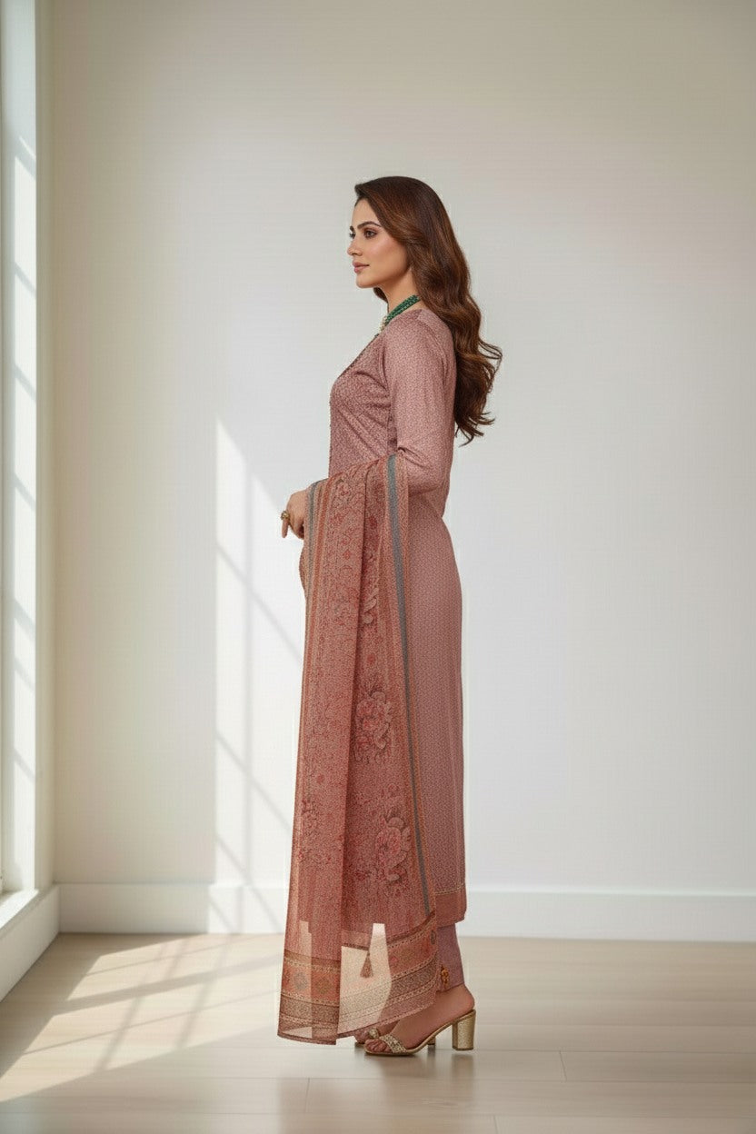 Cotton strips and geometric shape motifs  kurti material